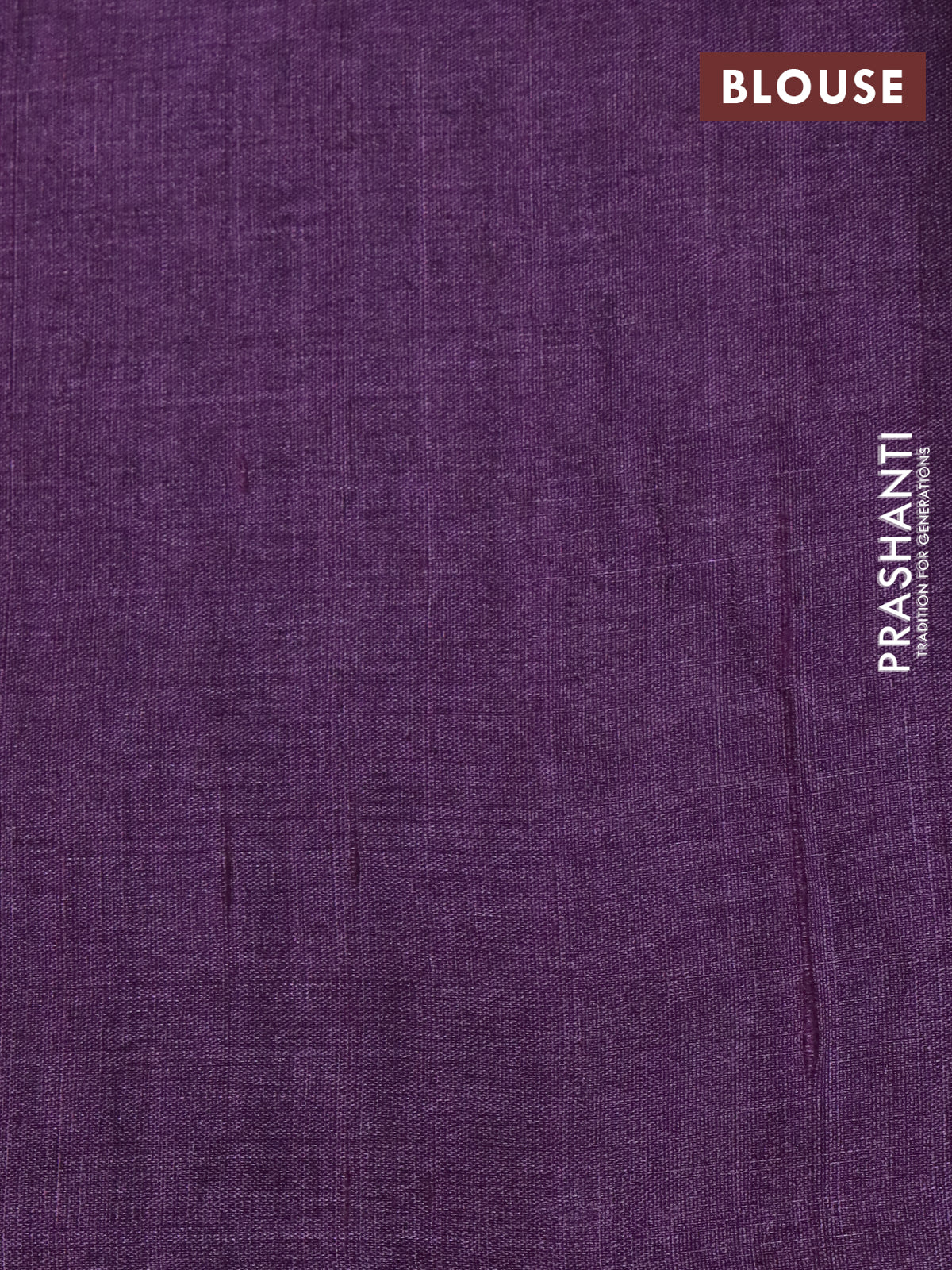 Pure tussar silk saree beige and purple with allover floral digital prints and long printed border - Image 3