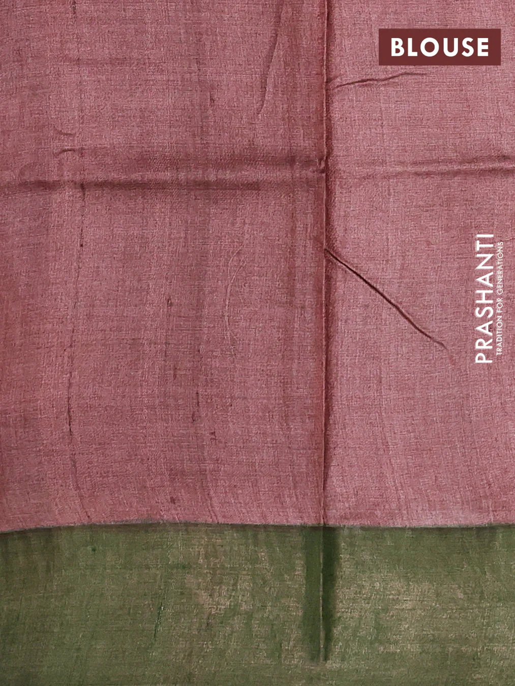 Pure tussar silk saree black and pastel green with allover hand painted prints and zari woven border - Image 3