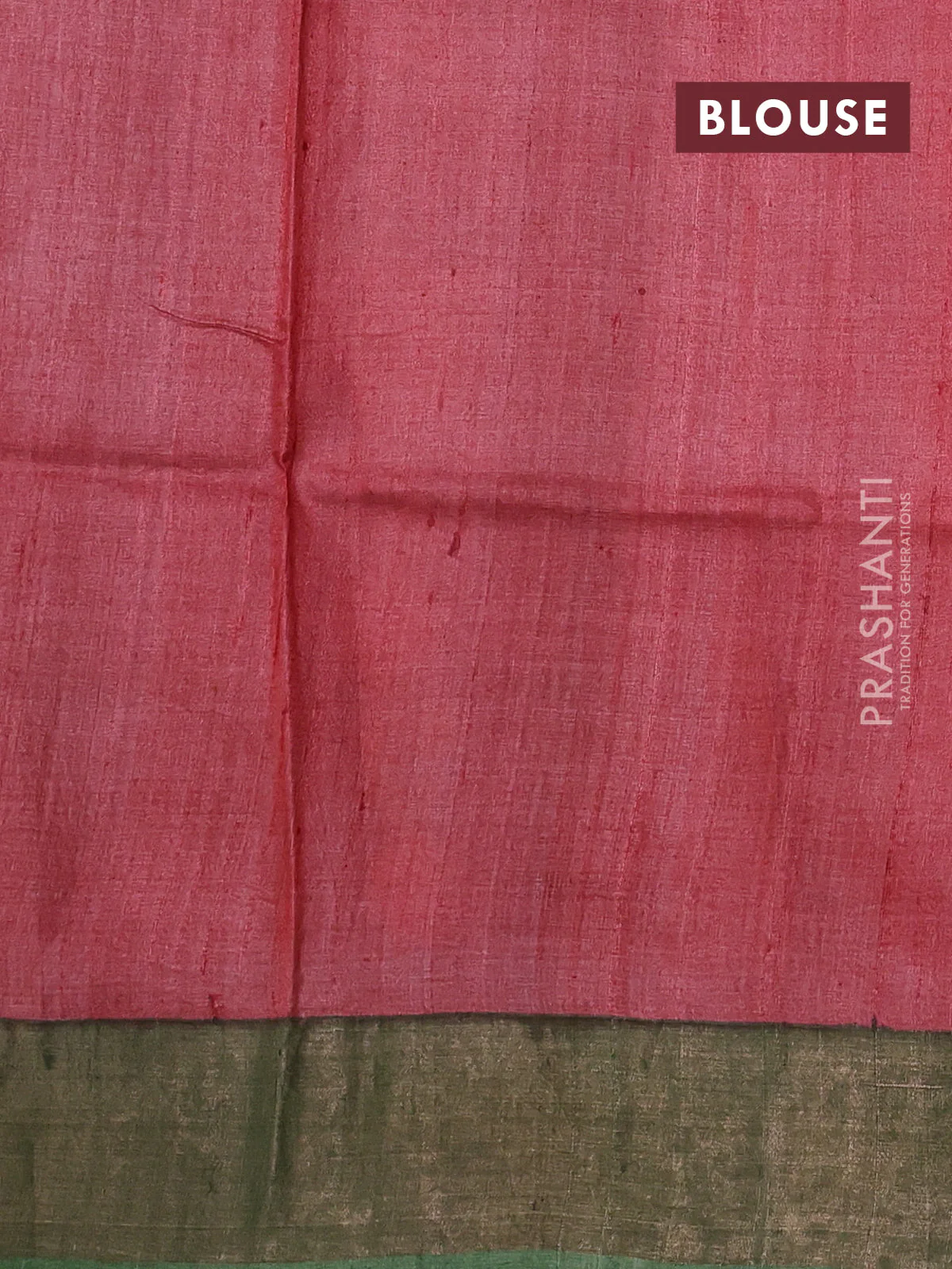 Pure tussar silk saree blue and pastel green with allover kalamkari hand painted prints and zari woven border - Image 3