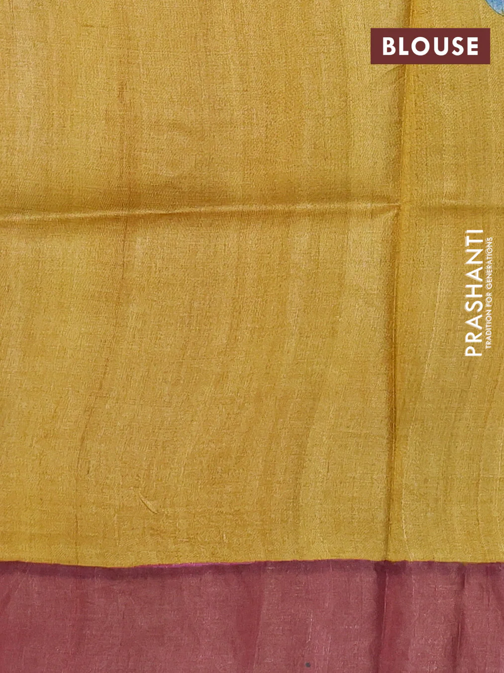 Pure tussar silk saree dark grey and peach pink with allover kalamkari hand painted prints and zari woven border - Image 3