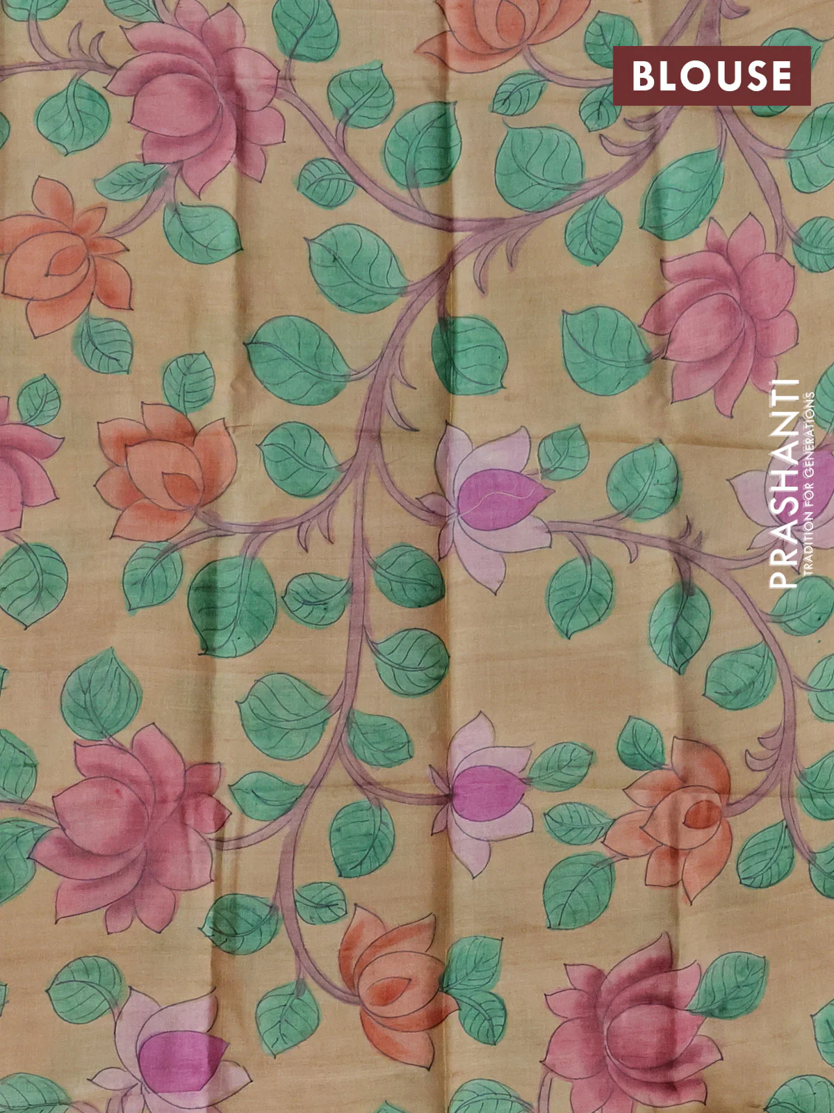 Pure Tussar Silk Saree elephant grey and sandal with allover zari checked pattern and zari woven border - Image 3
