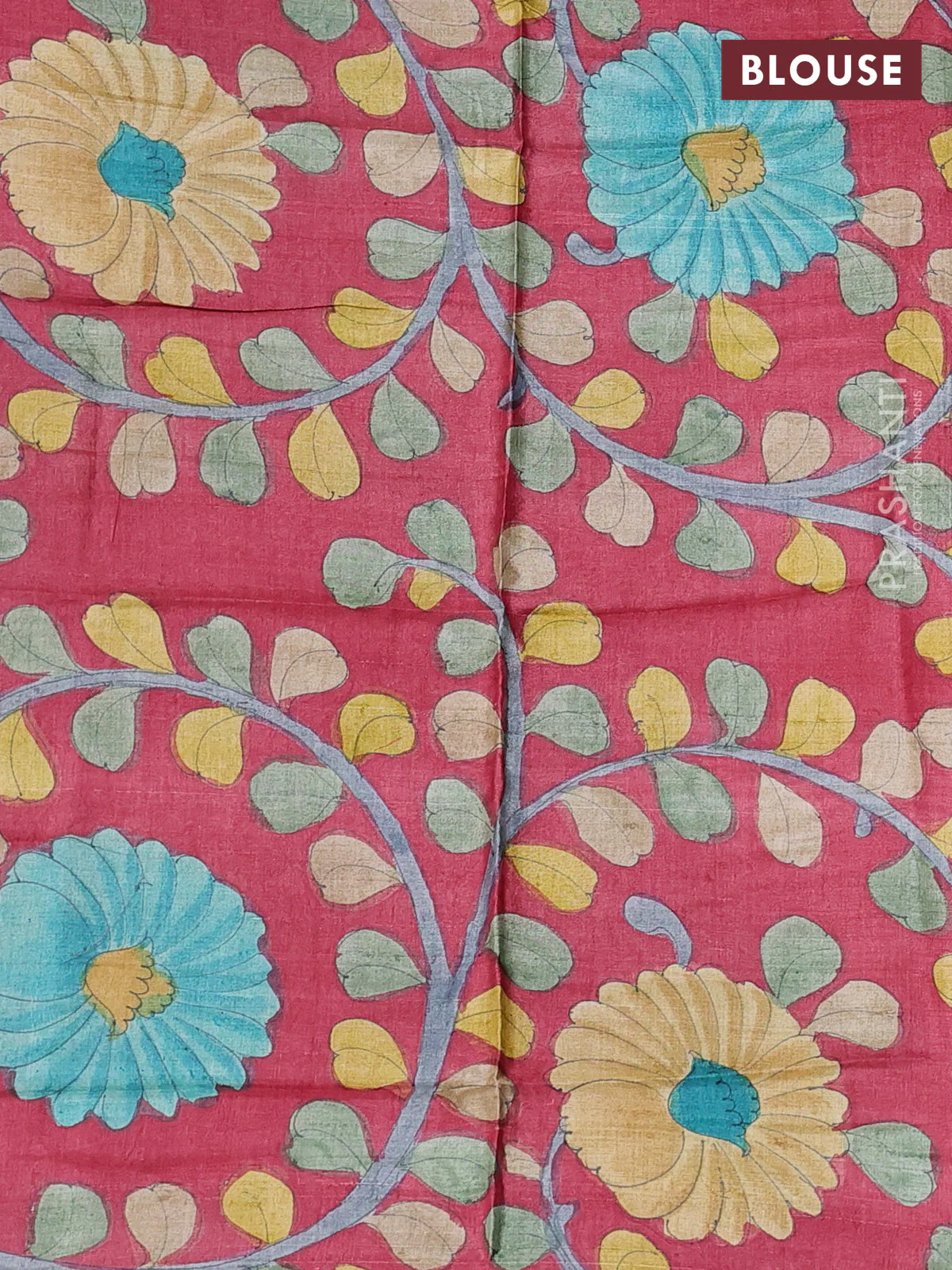 Pure tussar silk saree green and maroon with allover zari checked pattern and zari woven border - Image 3