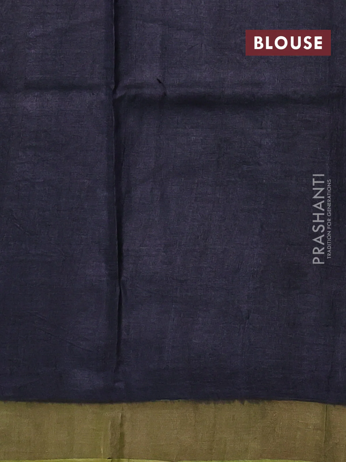 Pure tussar silk saree grey and pastel green with allover hand painted prints and zari woven border - Image 3