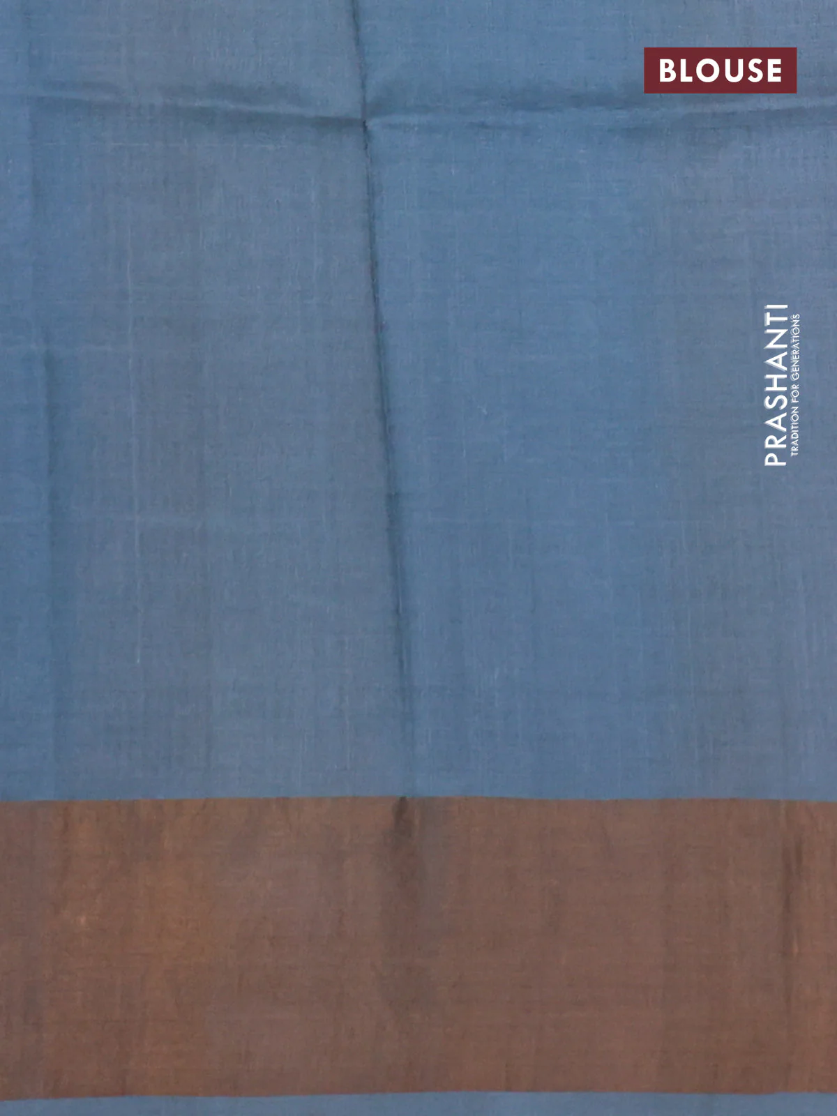 Pure tussar silk saree grey with allover floral digital prints and zari woven border - Image 3