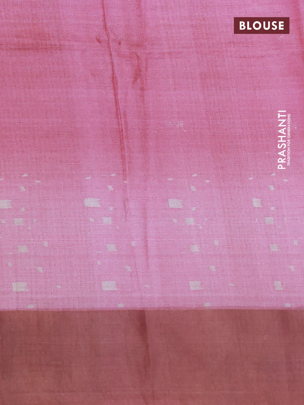 Pure tussar silk saree mauve pink with allover digital prints and zari woven border - Image 3