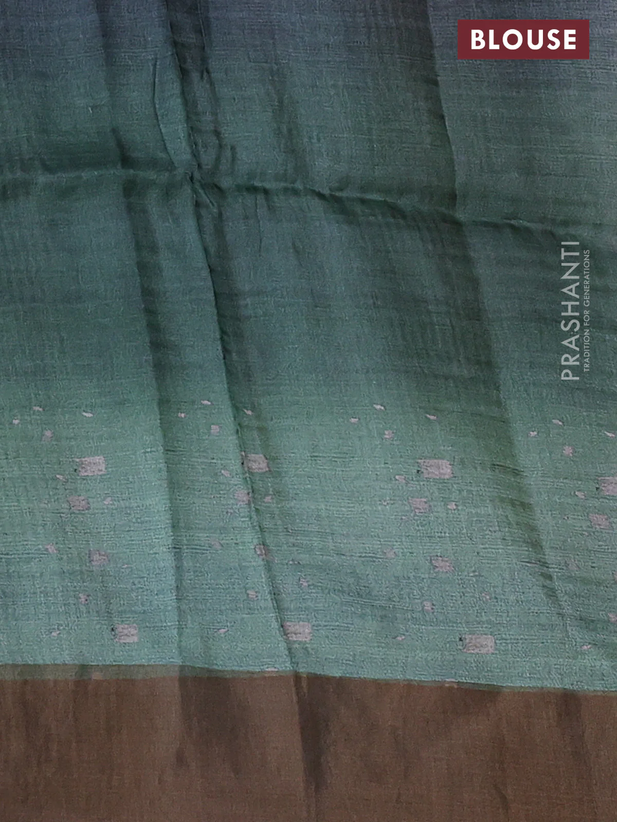 Pure tussar silk saree multi colour with allover digital prints and zari woven border - Image 3
