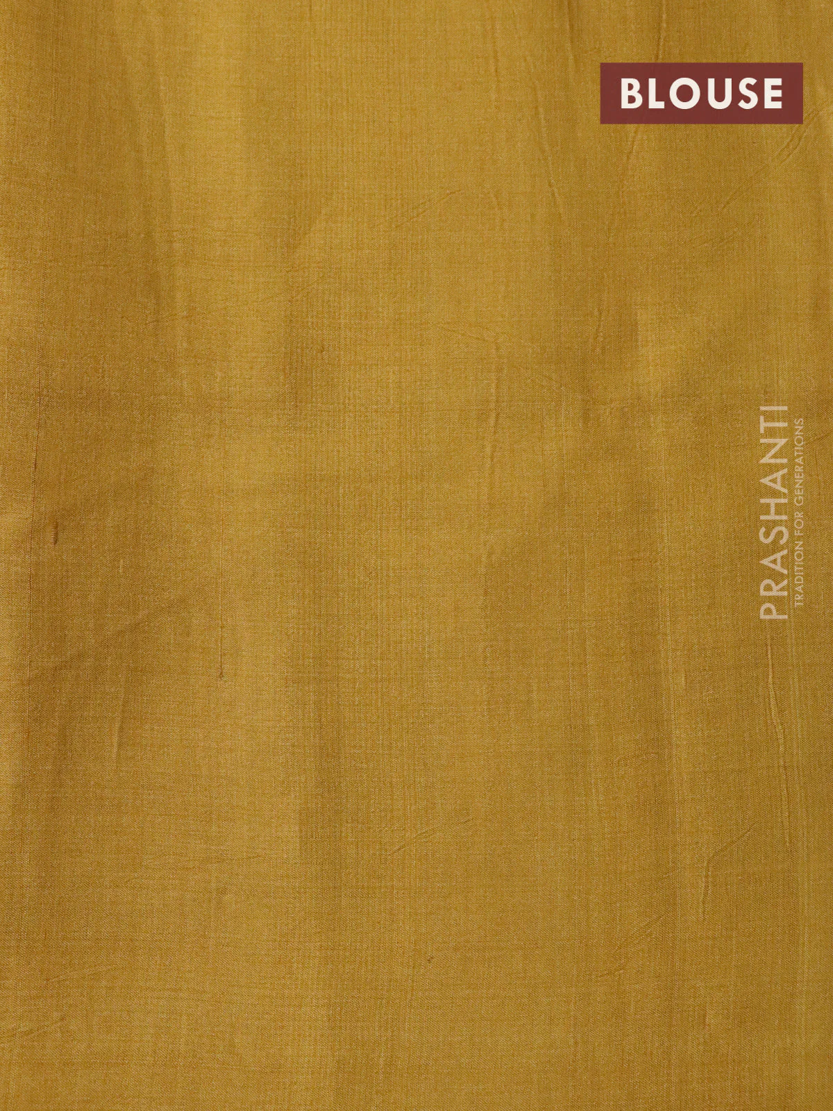 Pure tussar silk saree mustard yellow with allover floral prints and printed border - Image 4