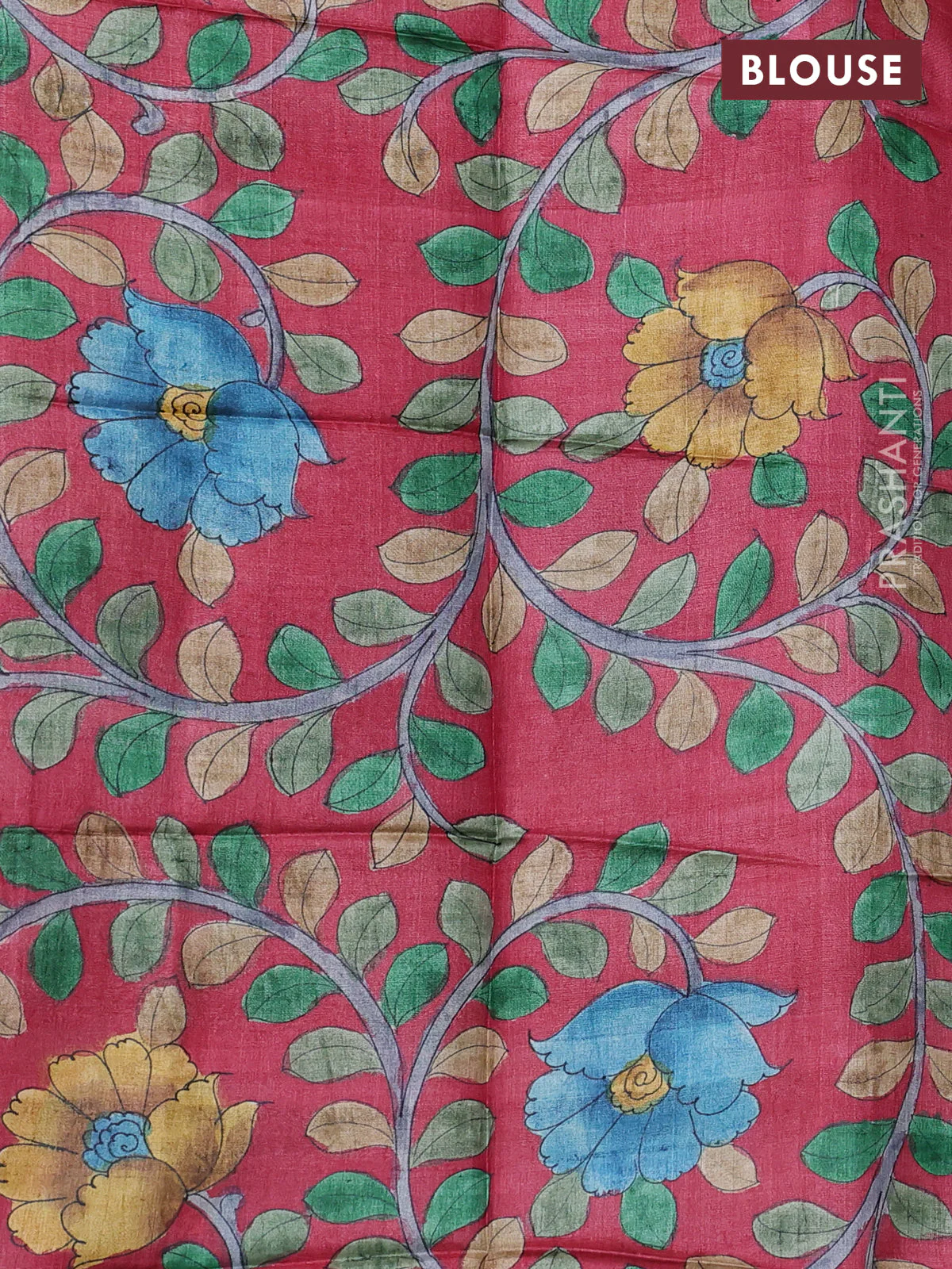 Pure tussar silk saree pastel green and maroon with allover zari checked pattern and zari woven border - Image 3