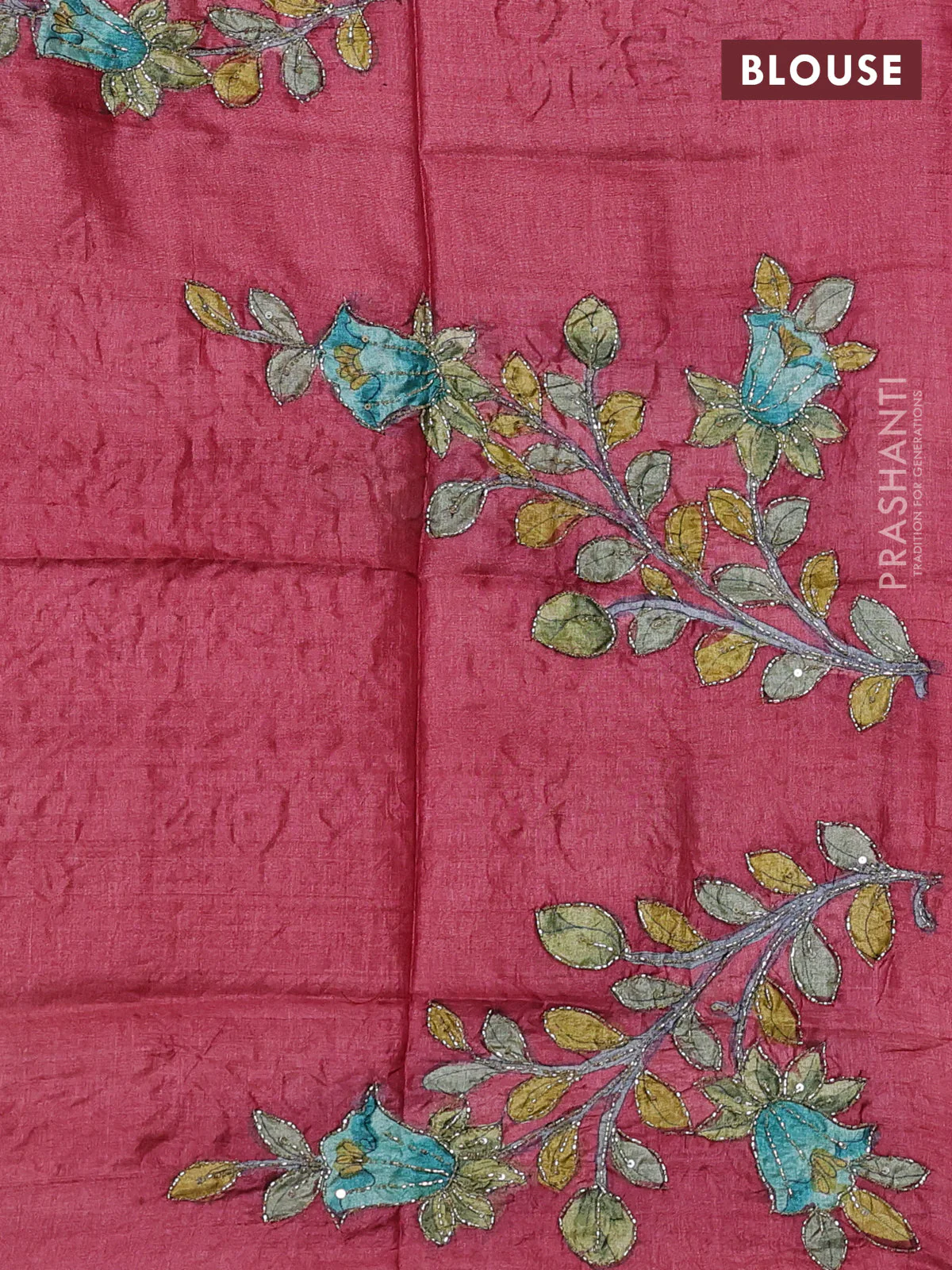 Pure tussar silk saree pastel green and pastel maroon with allover zari woven checked pattern and zari woven border - Image 3