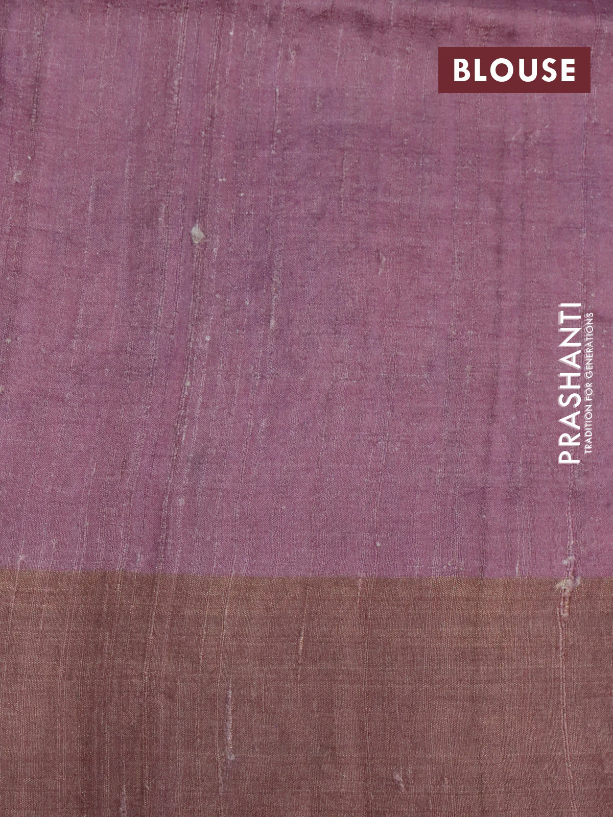 Pure tussar silk saree pastel pink and mild purple with allover floral design pita work and zari woven border - Image 4