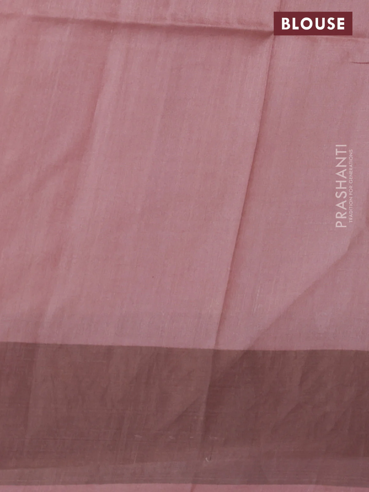 Pure tussar silk saree pastel pink with floral digital prints and zari woven border - Image 3