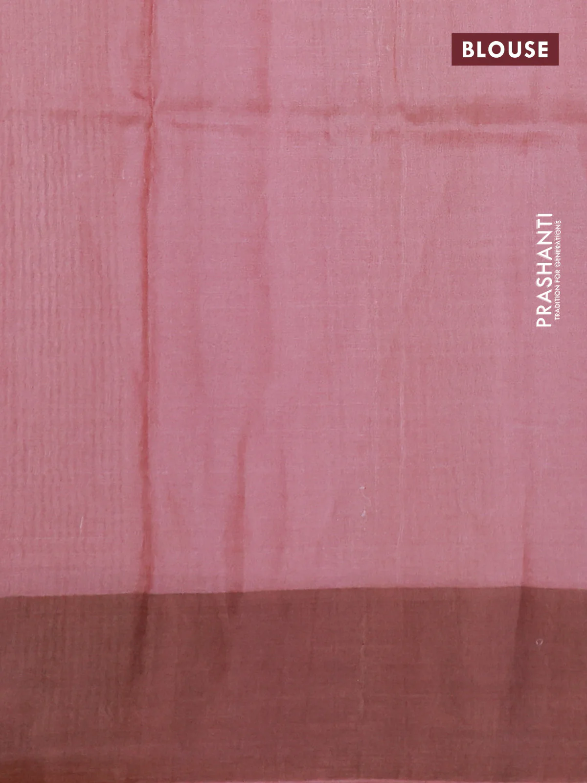 Pure tussar silk saree pastel pink with floral digital prints and zari woven border - Image 3