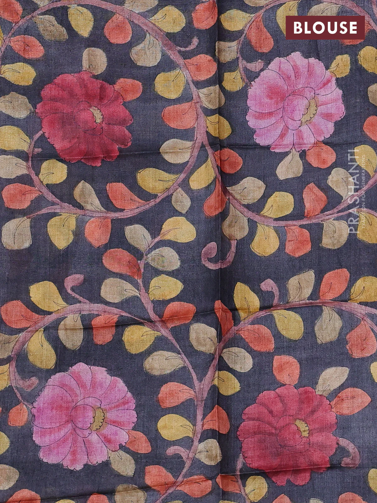 Pure tussar silk saree pastel purple and black with allover zari woven checked pattern and zari woven border - Image 3