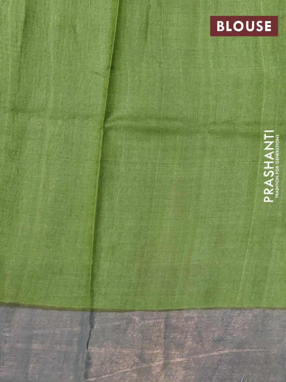 Pure tussar silk saree peach pink and pastel blue with allover pichwai hand painted prints and zari woven border - Image 3