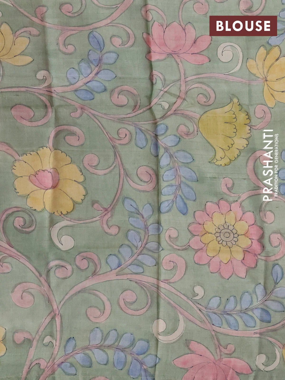 Pure Tussar Silk Saree purple and elaichi green with allover zari checked pattern and zari woven border - Image 3