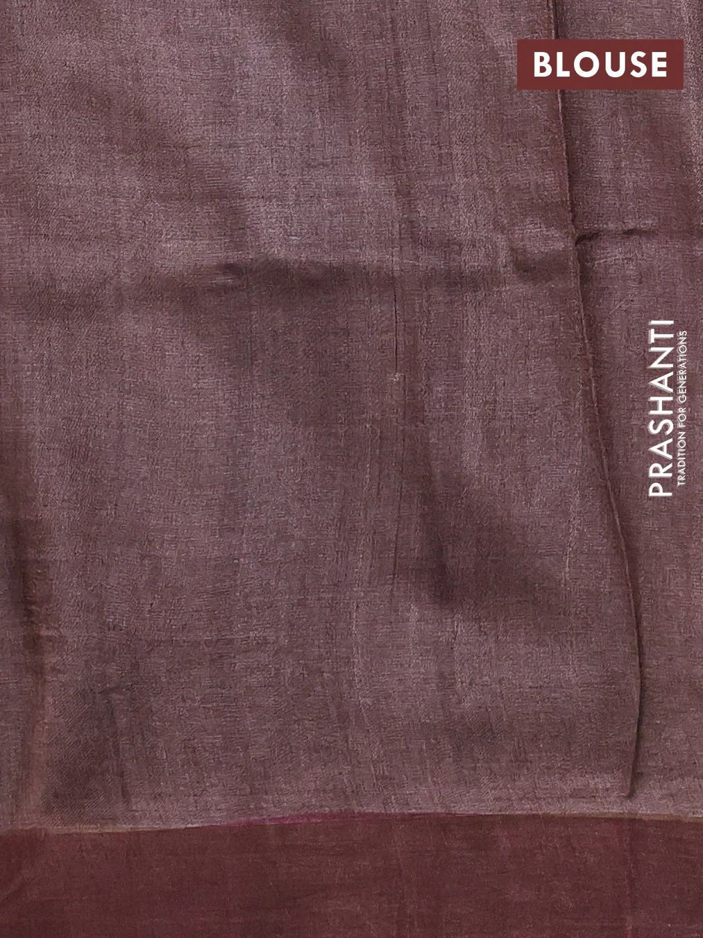 Pure tussar silk saree sandal and mauve pink with allover hand painted prints and zari woven border - Image 3