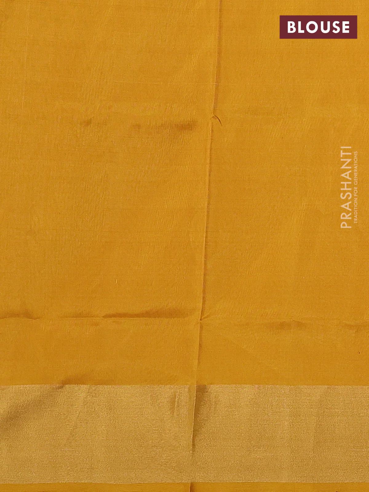 Pure uppada partly silk saree orange and mustard yellow with silver & gold zari woven leaf buttas and zari woven border - Image 3