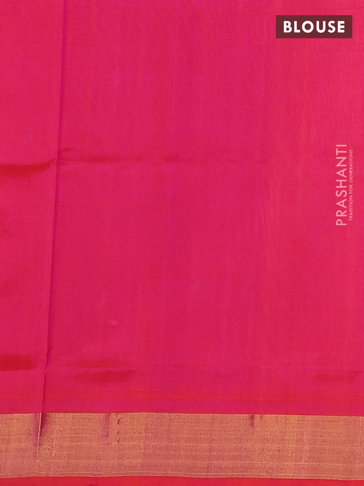 Pure uppada partly silk saree peach shade and dual shade of pinkish orange with silver & gold zari woven tilak buttas and zari woven border - Image 3