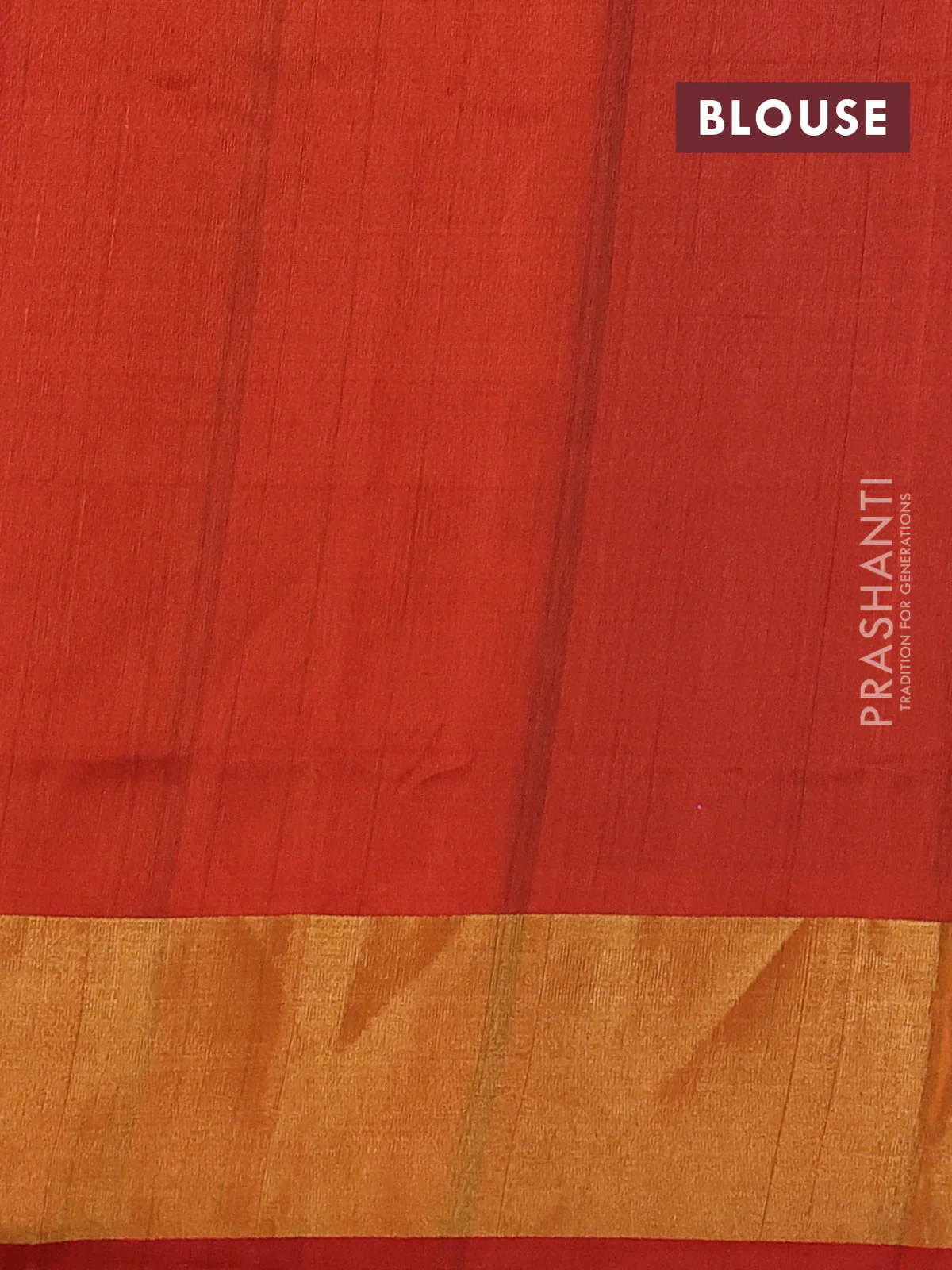 Pure uppada partly silk saree peacock blue and dual shade of orange with silver & gold temple zari woven buttas and temple design zari woven border - Image 3