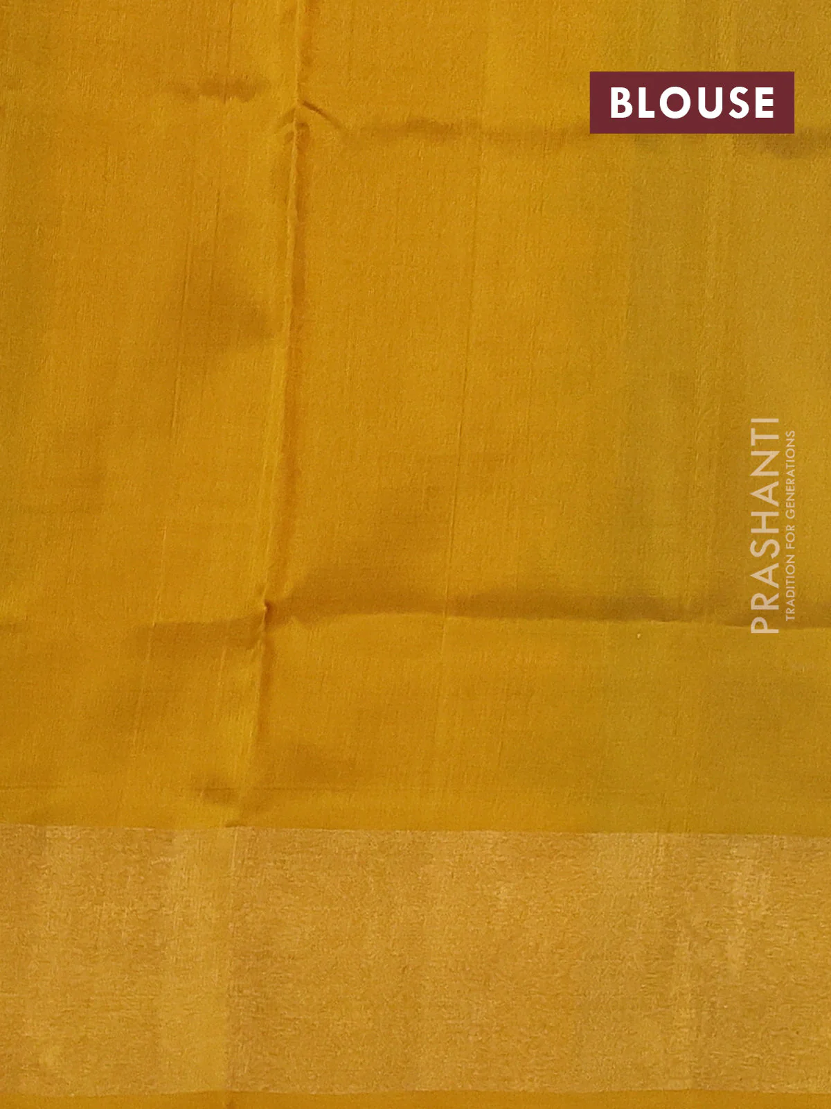 Pure uppada partly silk saree purple and mustard yellow with silver & gold zari woven leaf buttas and zari woven border - Image 3