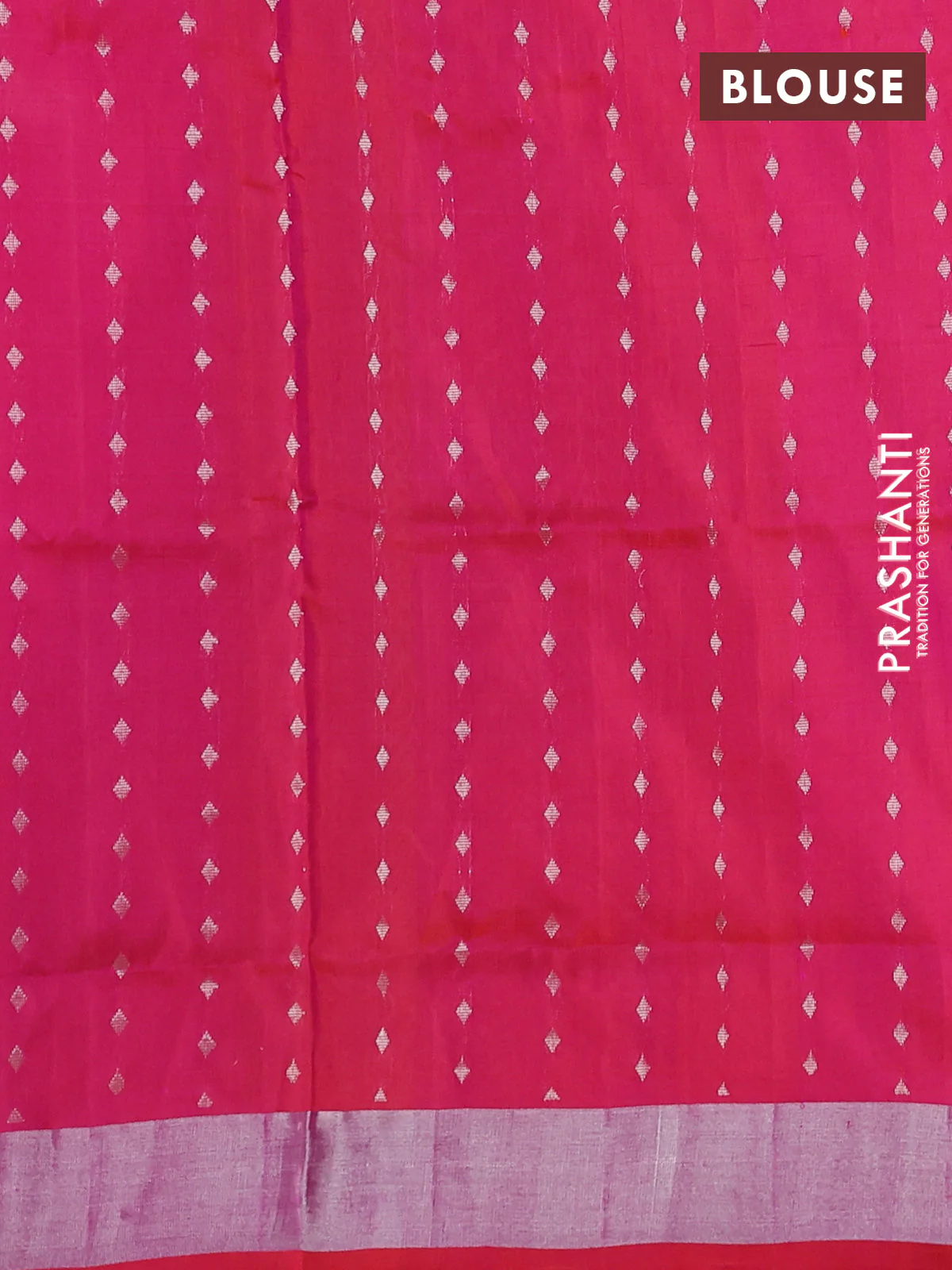 Pure uppada silk saree beige and rust shade with silver zari woven buttas and silver zari woven border - Image 3