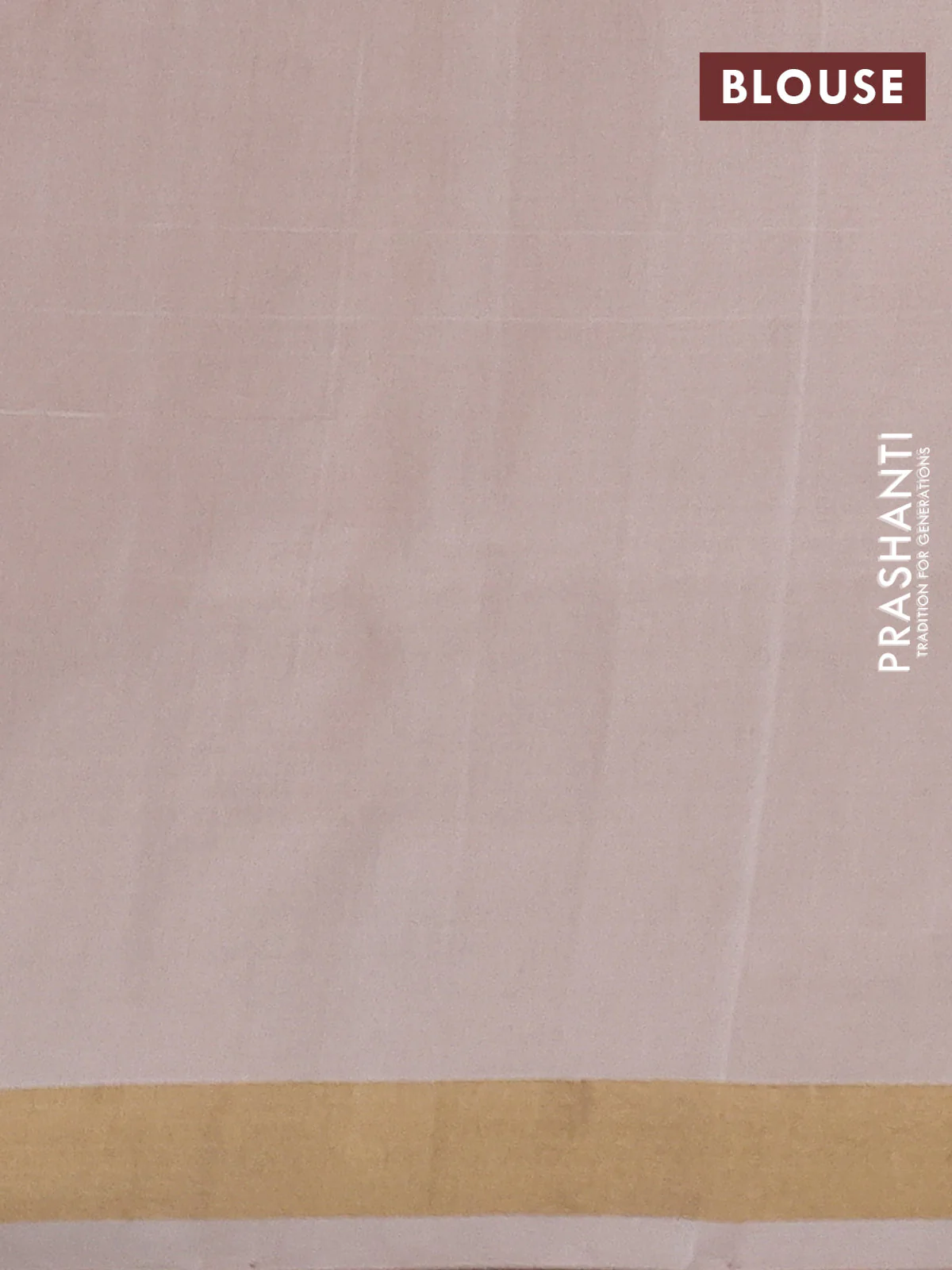 Pure uppada silk saree beige with silver & gold zari woven buttas and jamdhani design pallu - Image 3