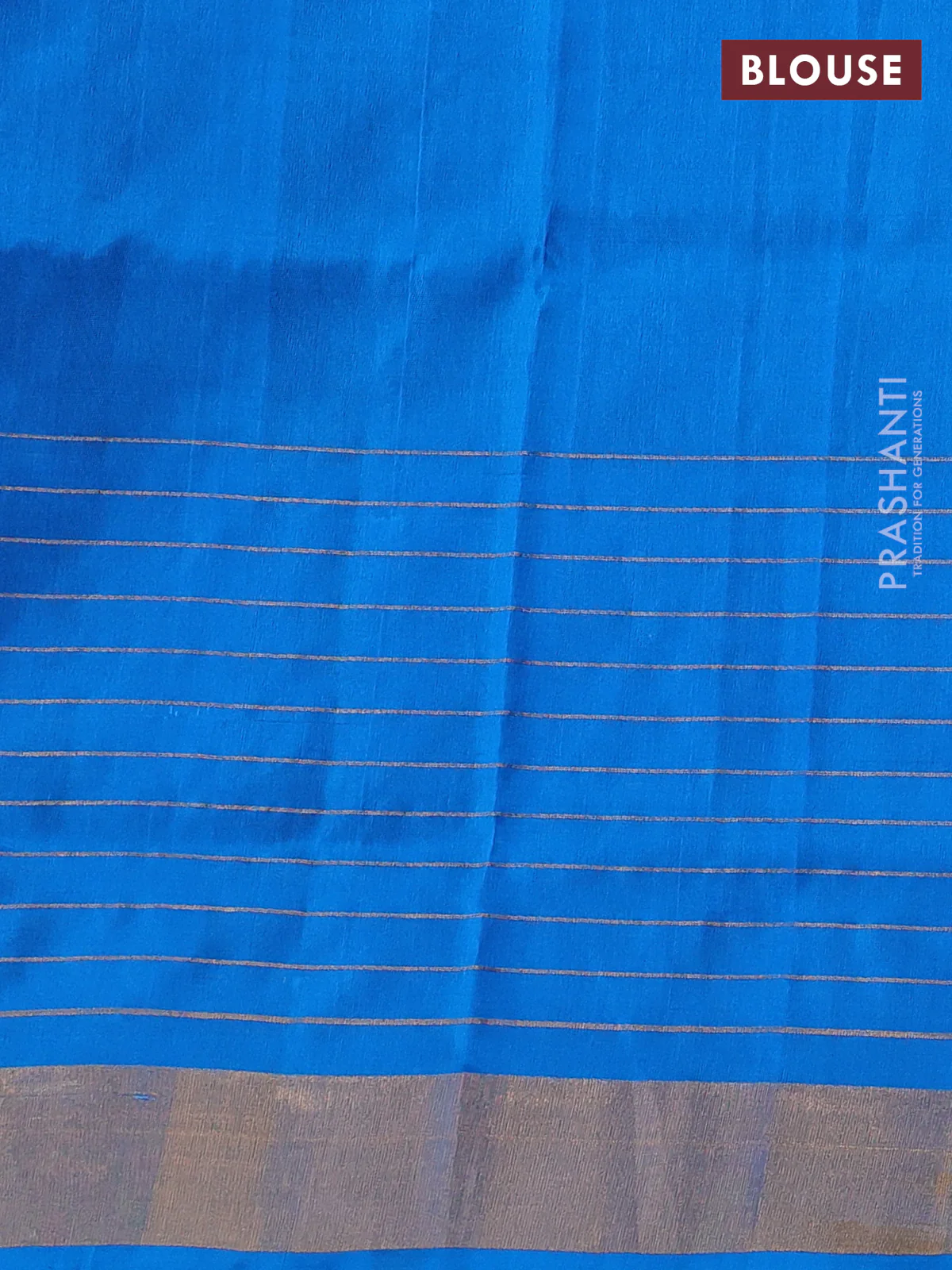 Pure uppada silk saree black and cs blue with allover zari woven butta weaves and long zari woven border - Image 3