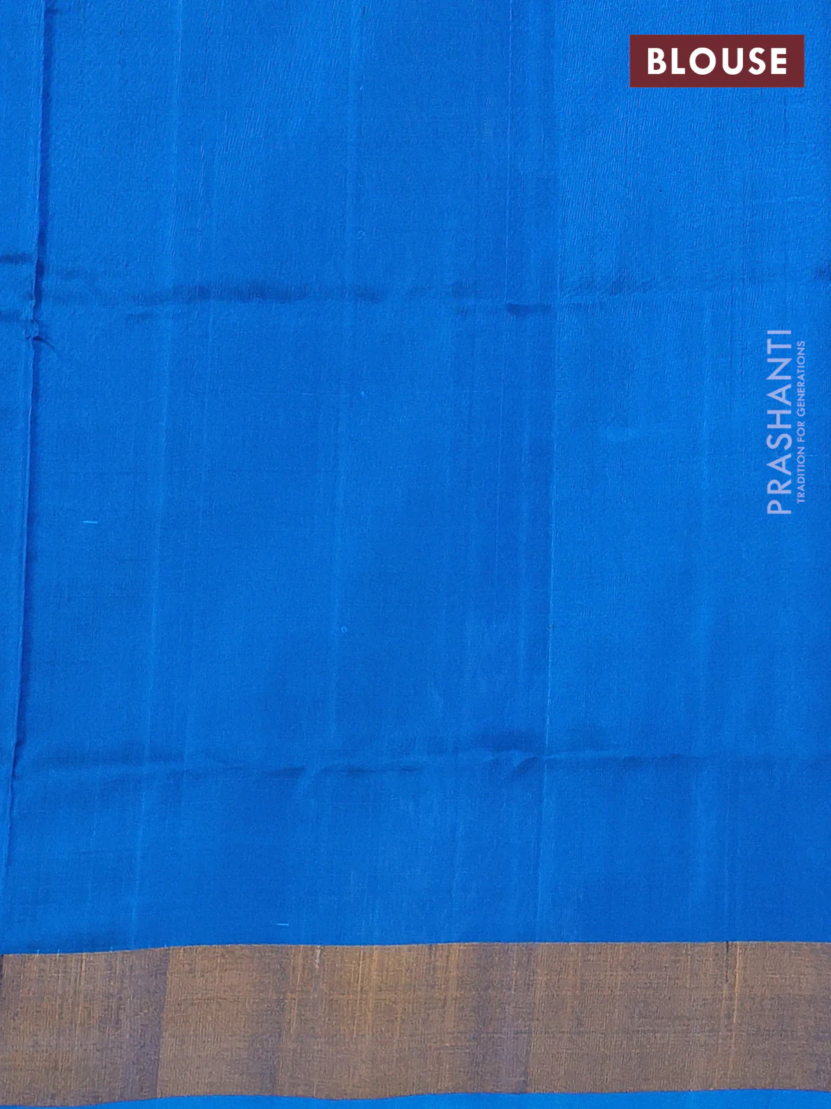 Pure uppada silk saree black and cs blue with silver & gold temple zari woven buttas and temple design zari woven border - Image 3