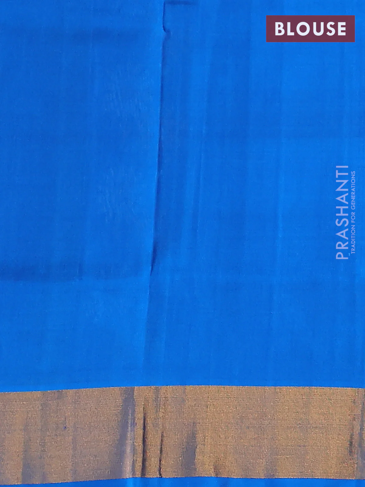 Pure uppada silk saree black and cs blue with silver & gold zari woven buttas and zari woven border - Image 3