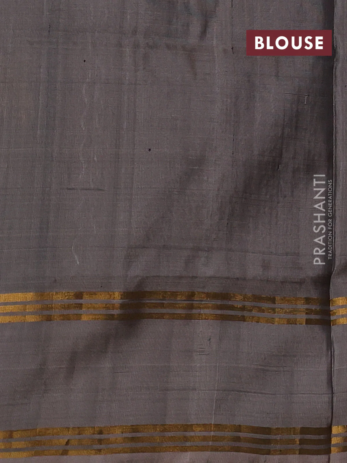 Pure uppada silk saree black and grey with allover silver & gold zari weaves and rettapet zari woven border - Image 3