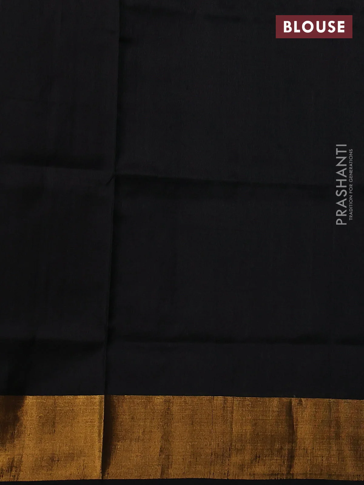 Pure uppada silk saree black with silver & gold zari woven buttas and zari woven border - Image 3