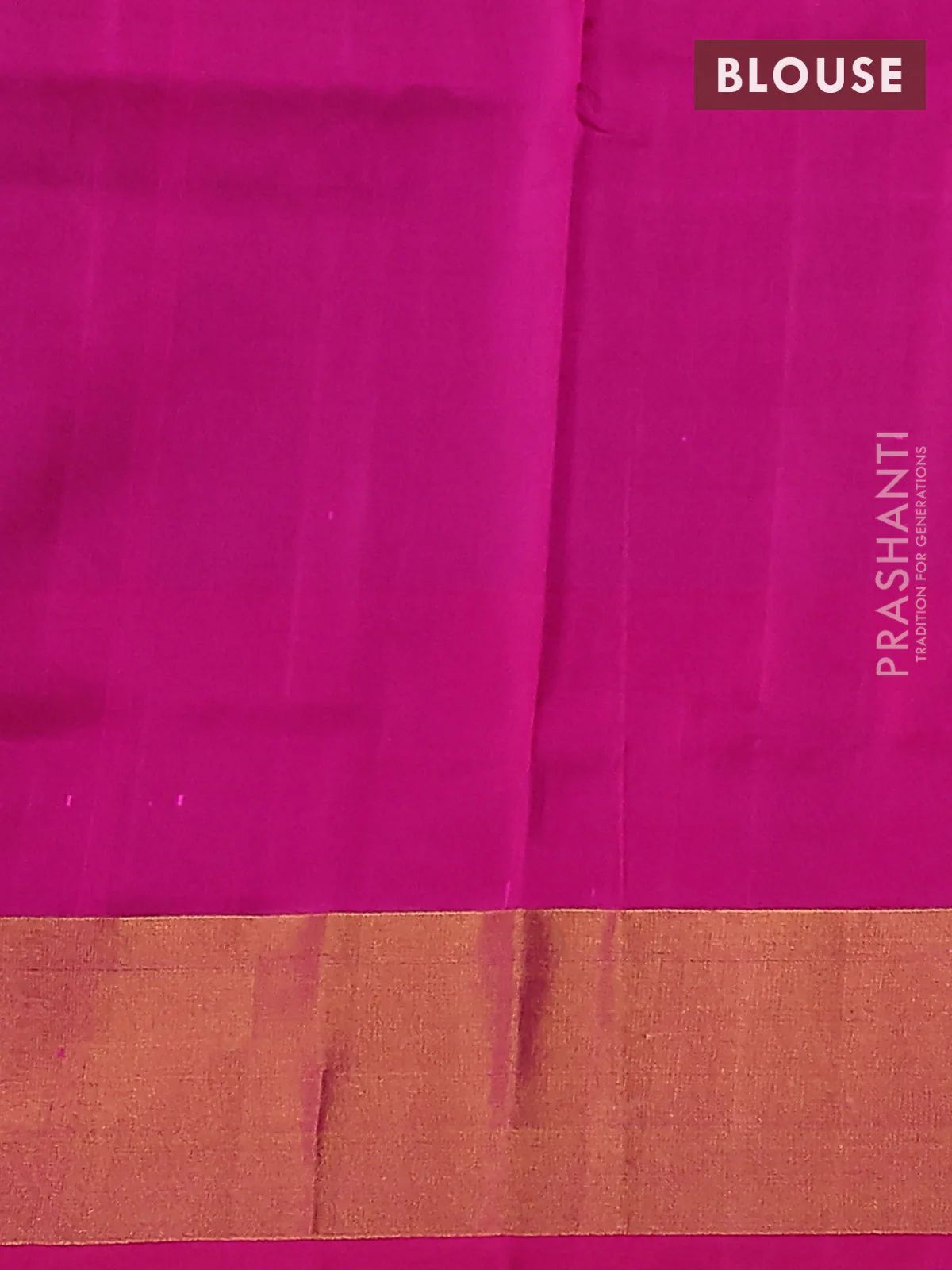 Pure uppada silk saree bluish grey and pink with allover silver & gold zari weaves and zari woven border - Image 3
