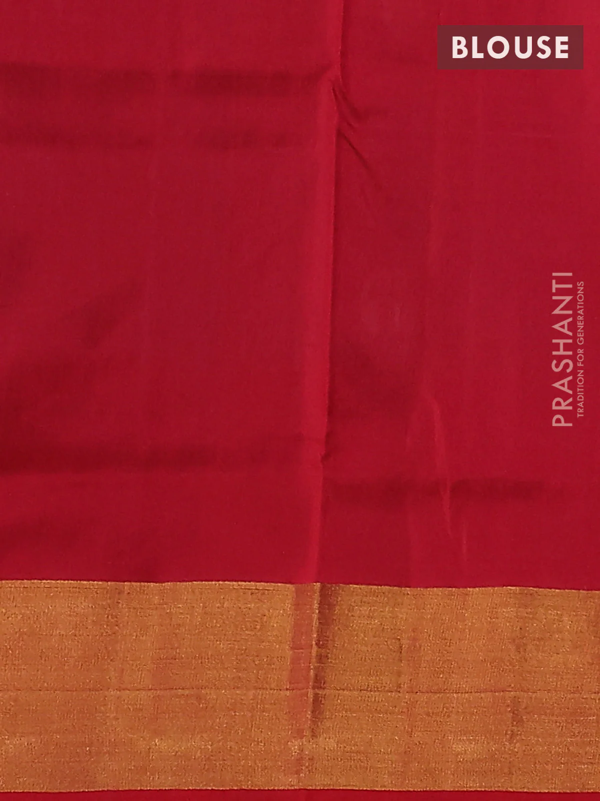 Pure uppada silk saree bluish grey and red with allover silver & gold zari weaves and zari woven border - Image 3