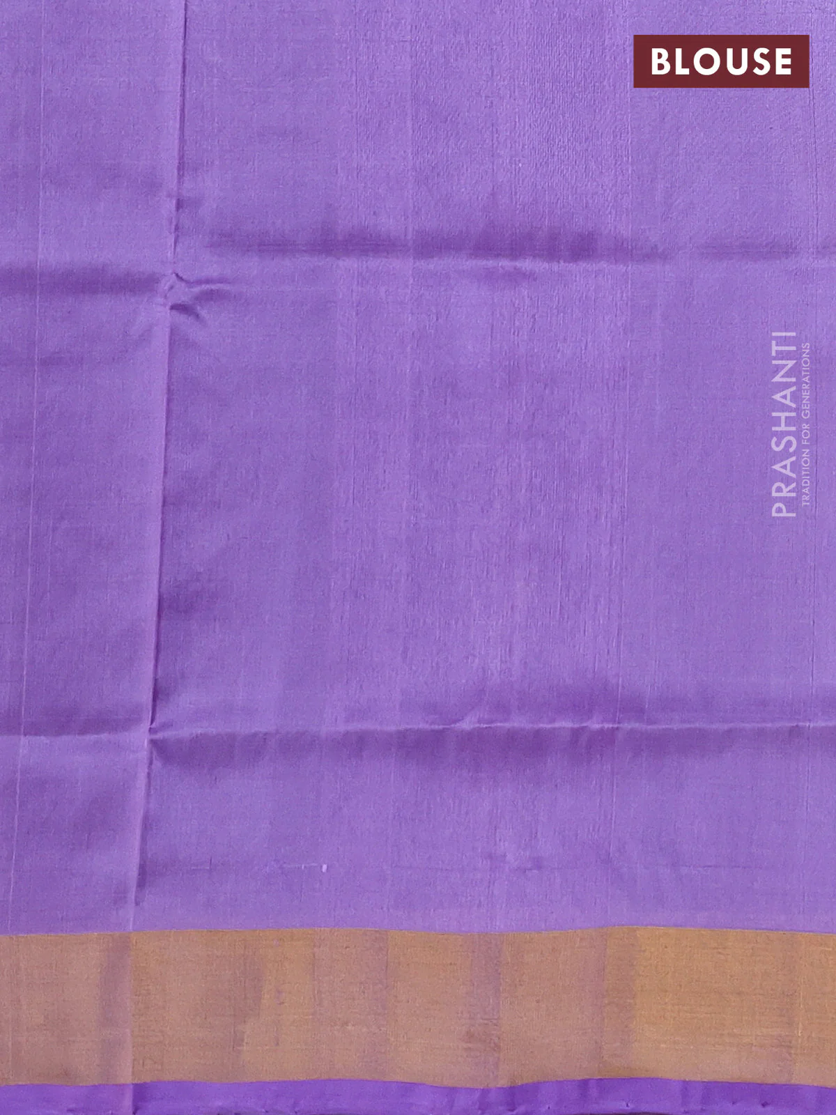 Pure uppada silk saree coffee brown and lavender with silver & gold zari woven buttas and zari woven border - Image 3
