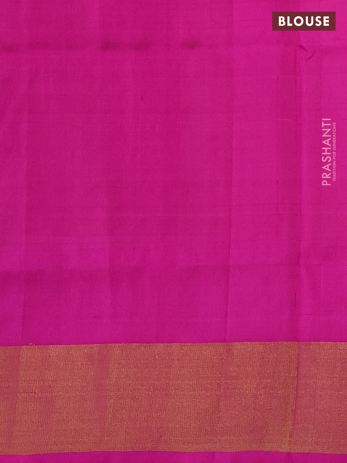 Pure uppada silk saree cream and pink with silver & gold zari woven butta weaves and zari woven border - Image 3