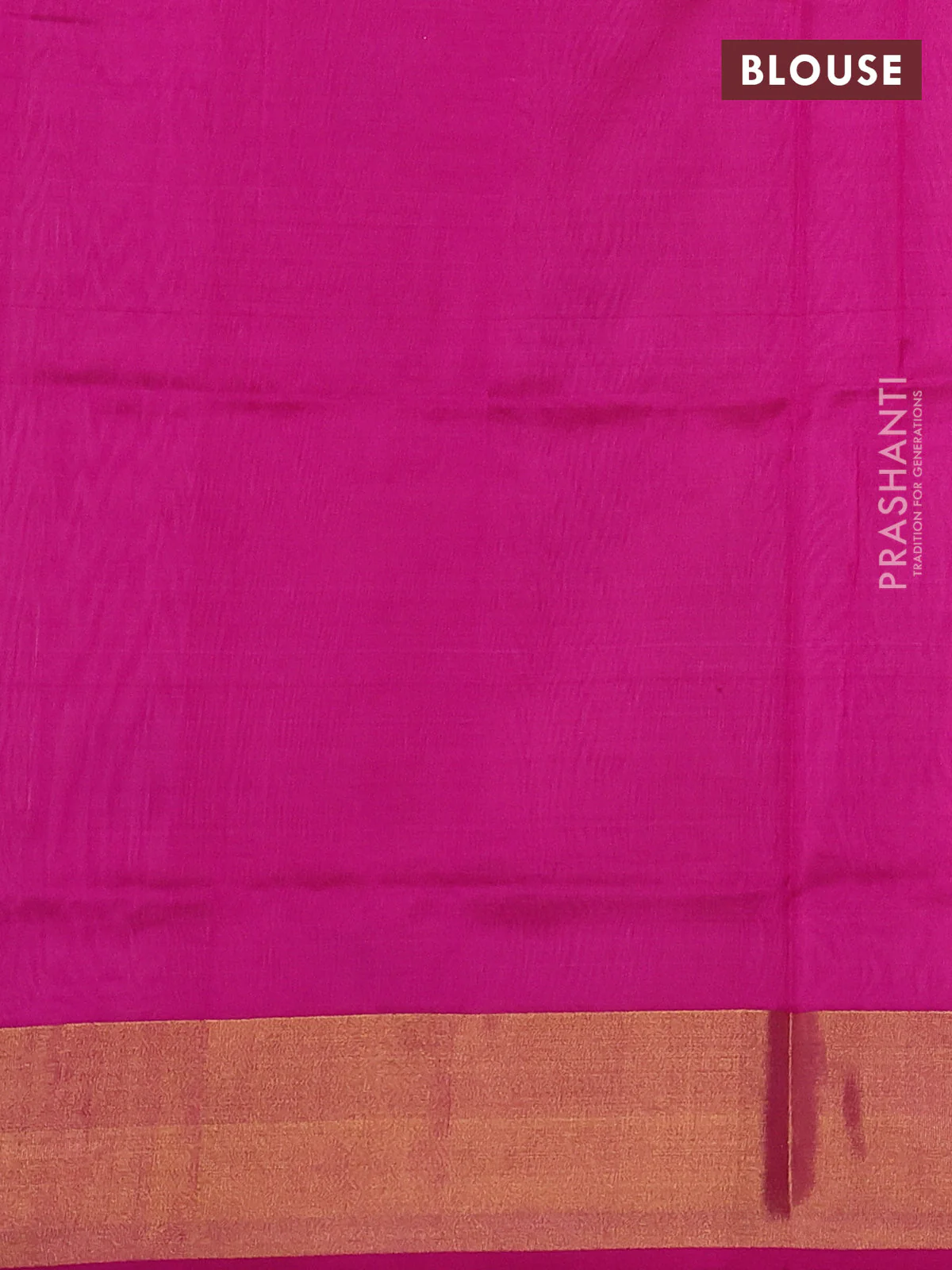 Pure uppada silk saree cream and pink with silver & gold zari woven tilak buttas and zari woven border - Image 3