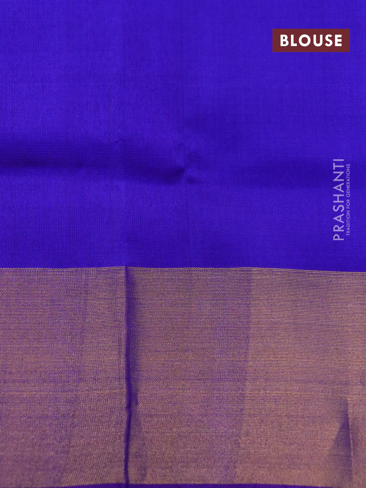 Pure uppada silk saree cs blue and blue with zari woven jamdhani buttas and zari woven border - Image 4