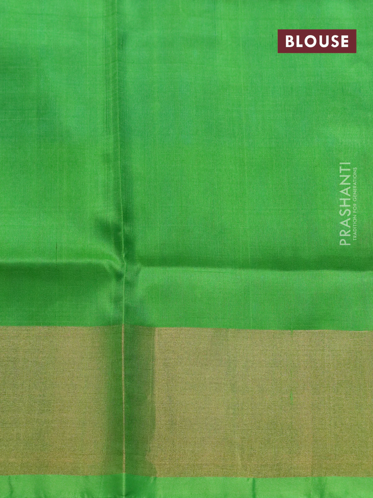 Pure uppada silk saree cs blue and light green with zari woven jamdhani buttas and zari woven border - Image 4