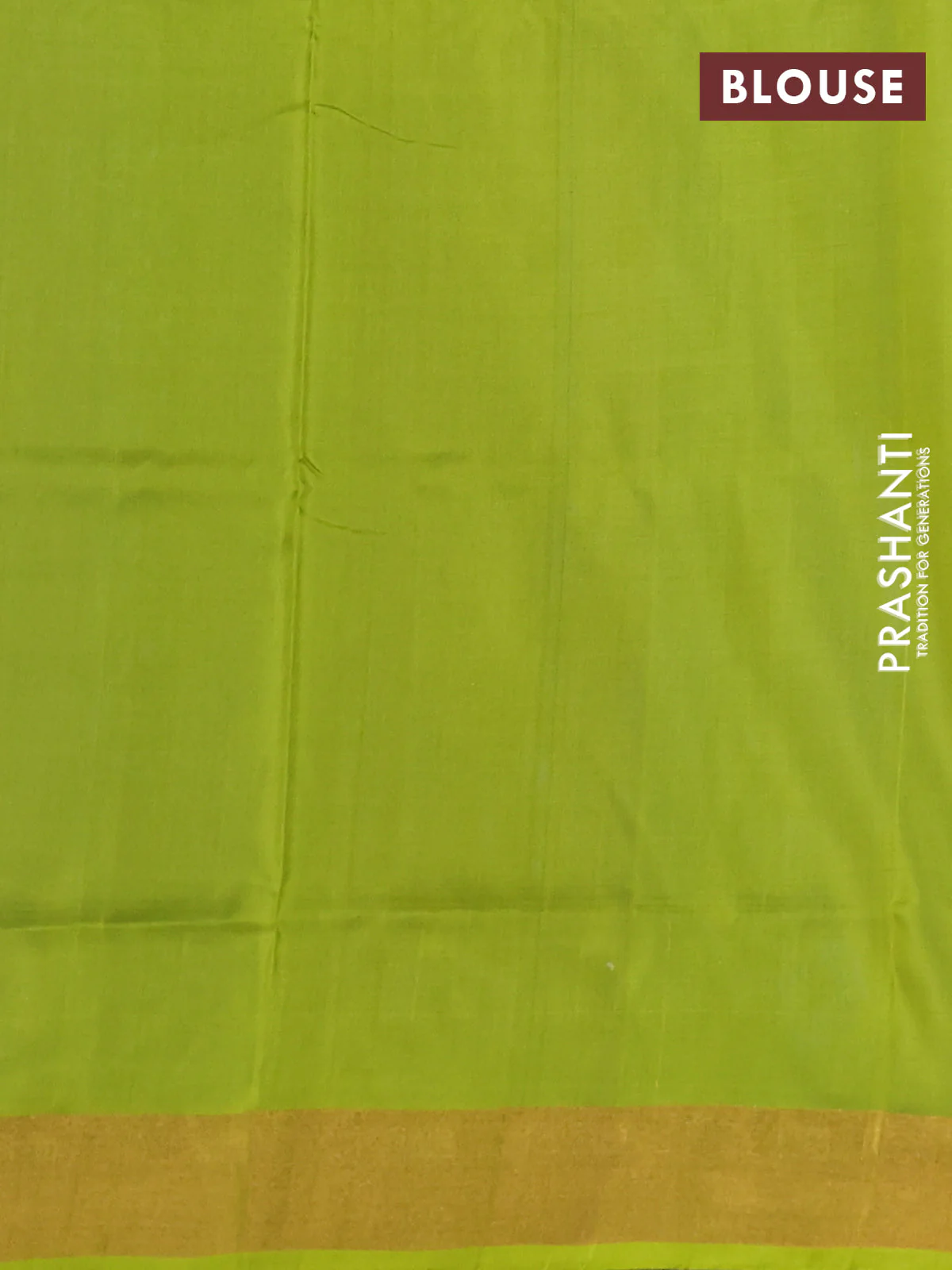 Pure uppada silk saree cs blue and lime green with silver & gold zari woven buttas and zari woven border - Image 3