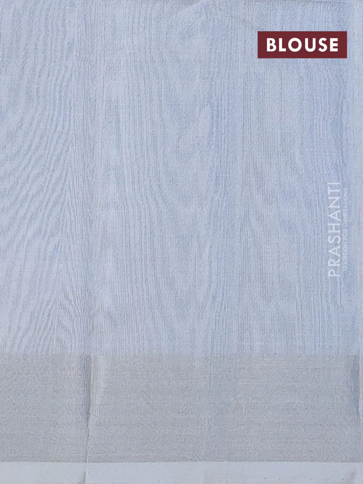 Pure uppada silk saree cs blue with silver zari woven coin buttas and silver zari woven border - Image 3
