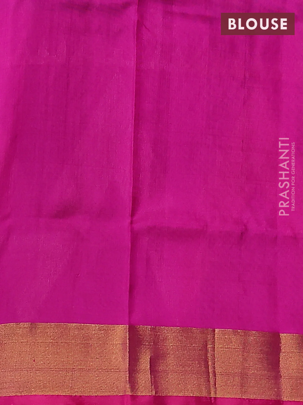 Pure uppada silk saree dark green and pink with allover silver & gold zari buttas and long zari woven border - Image 3