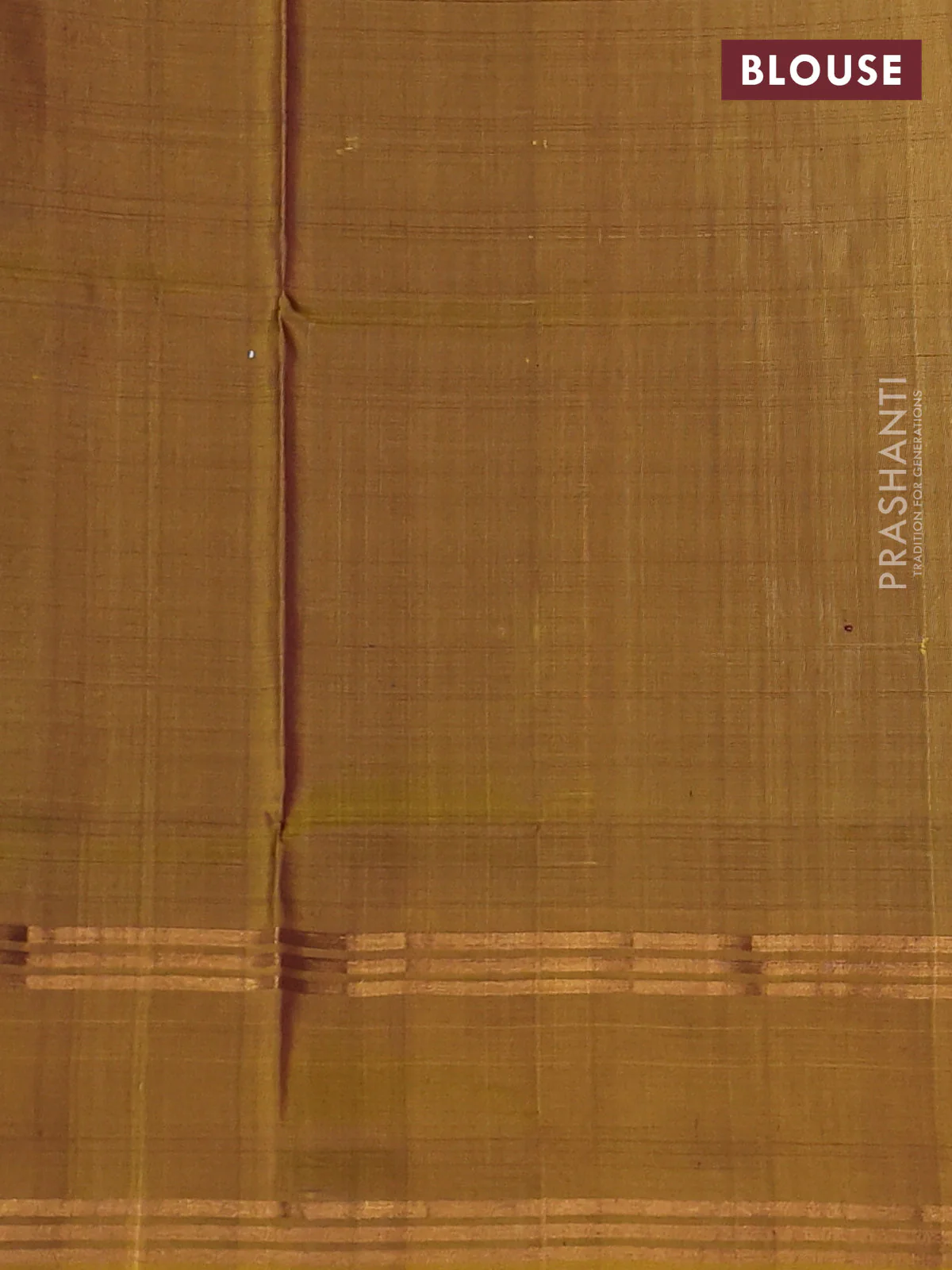 Pure uppada silk saree deep brown and mustard yellow with allover zari weaves & silver buttas and rettapet zari woven border - Image 3
