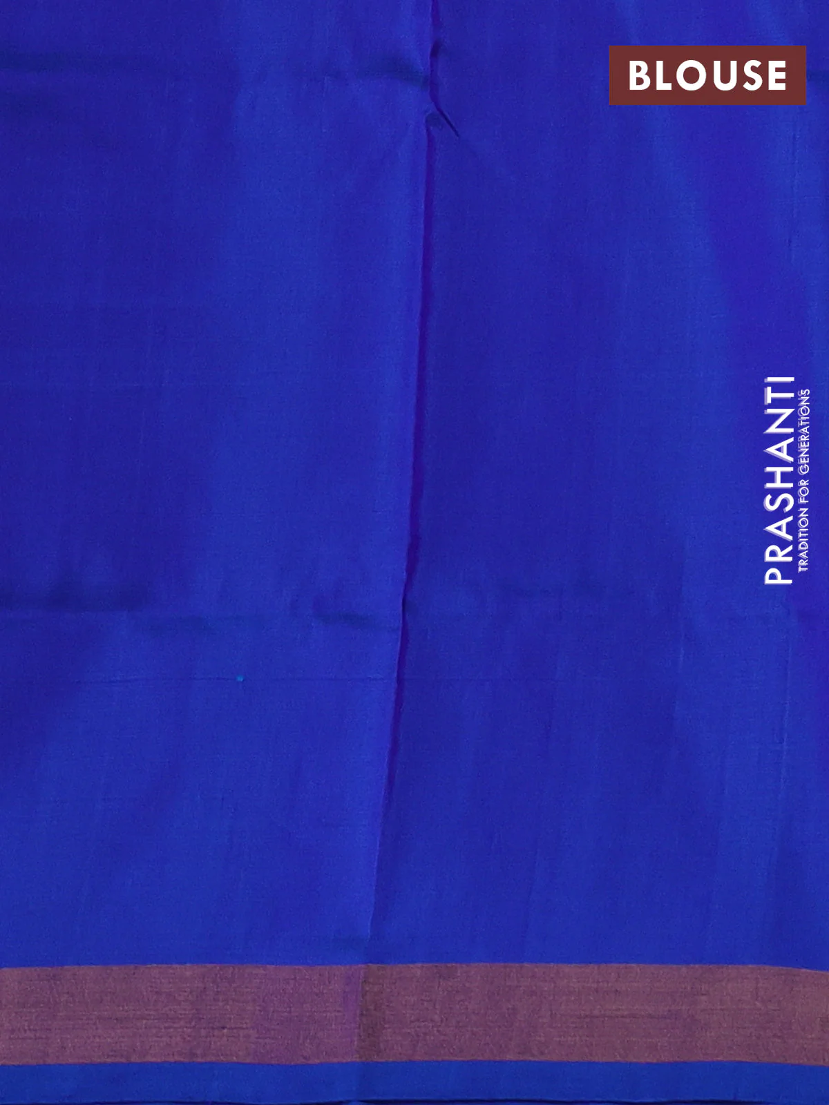 Pure uppada silk saree dual shade of blue with silver & gold zari woven thilak buttas and jamdhani design pallu - Image 3