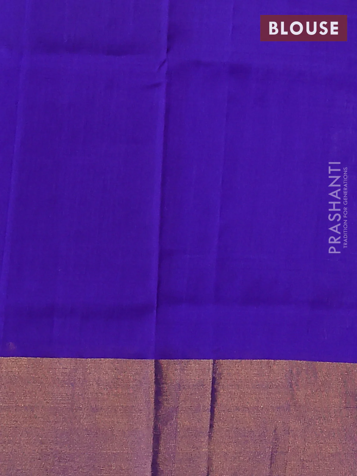 Pure uppada silk saree dual shade of bluish green and blue with silver & gold zari woven buttas and long zari wovenn border - Image 3