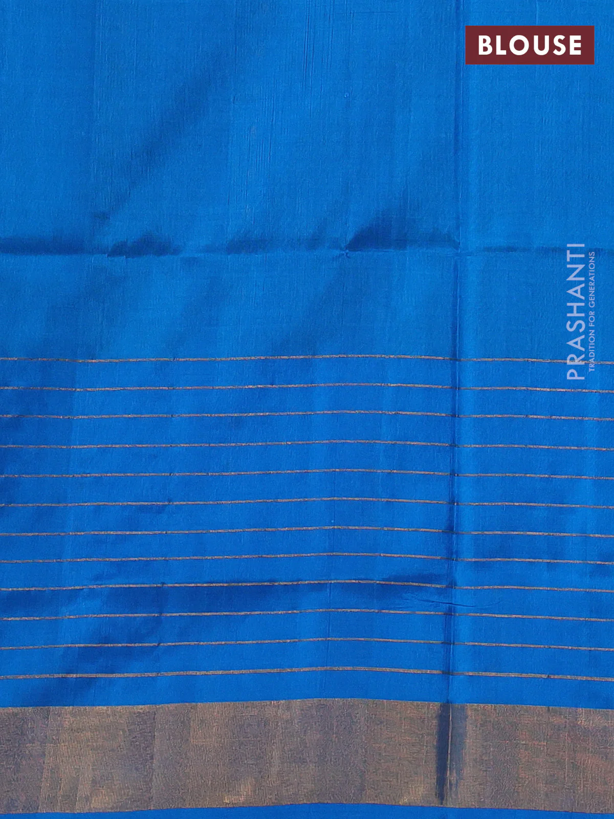 Pure uppada silk saree dual shade of greenish blue and blue with allover silver zari woven buttas and zari woven border - Image 3