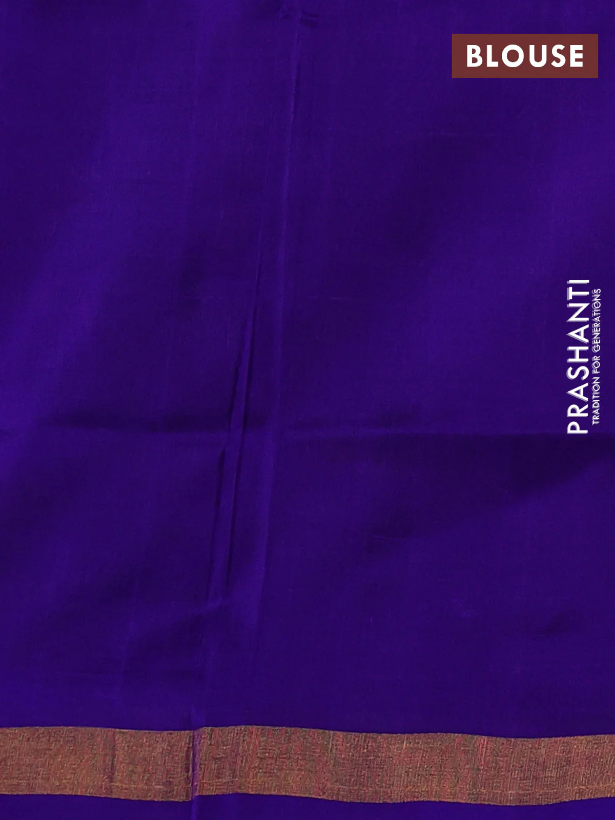 Pure uppada silk saree dual shade of greenish violet and violet with silver & gold zari woven thilak buttas and jamdhani design pallu - Image 3