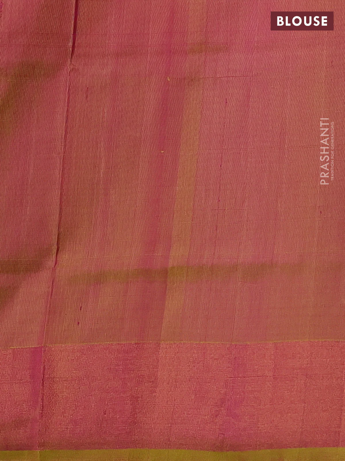 Pure uppada silk saree dual shade of pink and dual shade of yellow with silver & gold zari woven buttas and long floral butta zari woven border - Image 3