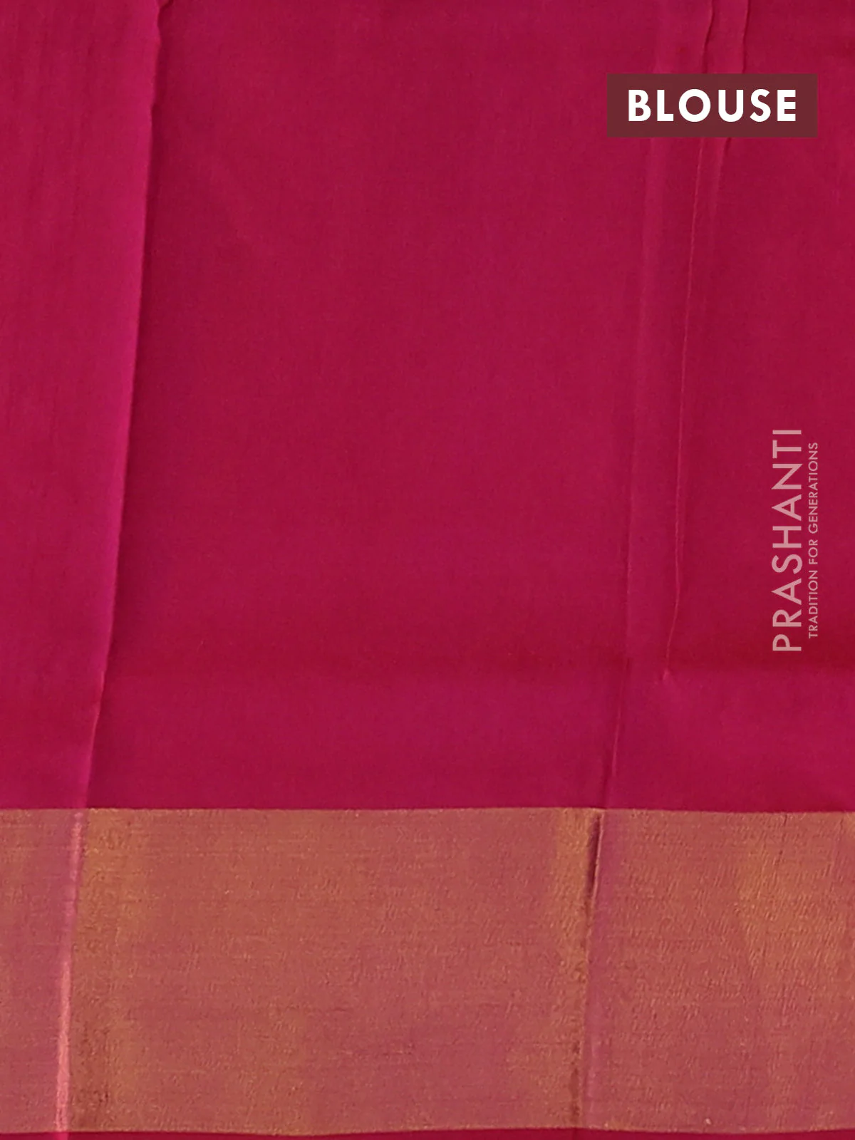Pure uppada silk saree dual shade of pinkish orange and pink with silver & gold zari woven buttas and zari woven butta border - Image 3