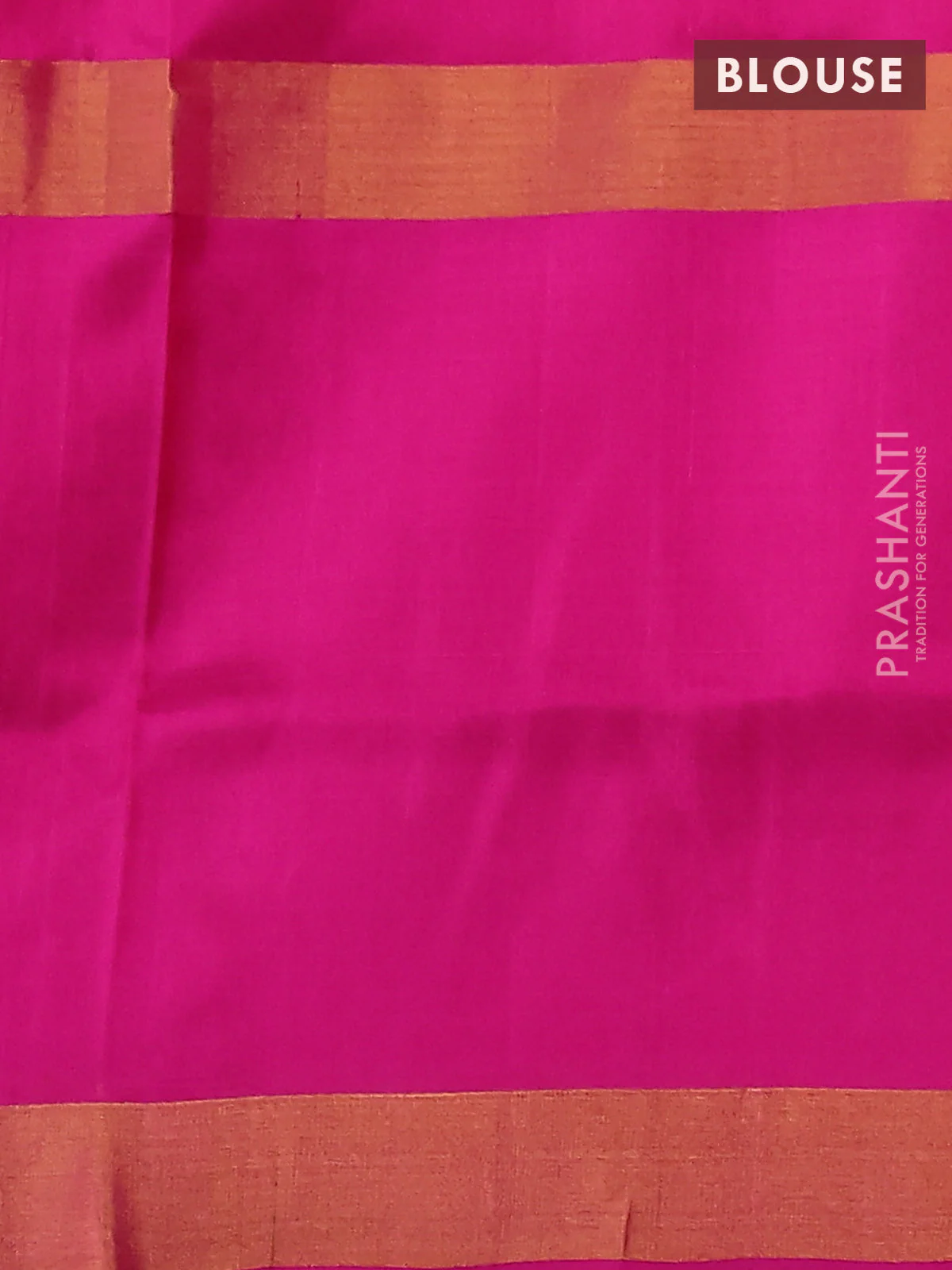 Pure uppada silk saree dual shade of pinkish orange and pink with zari woven buttas and long zari woven butta border - Image 3