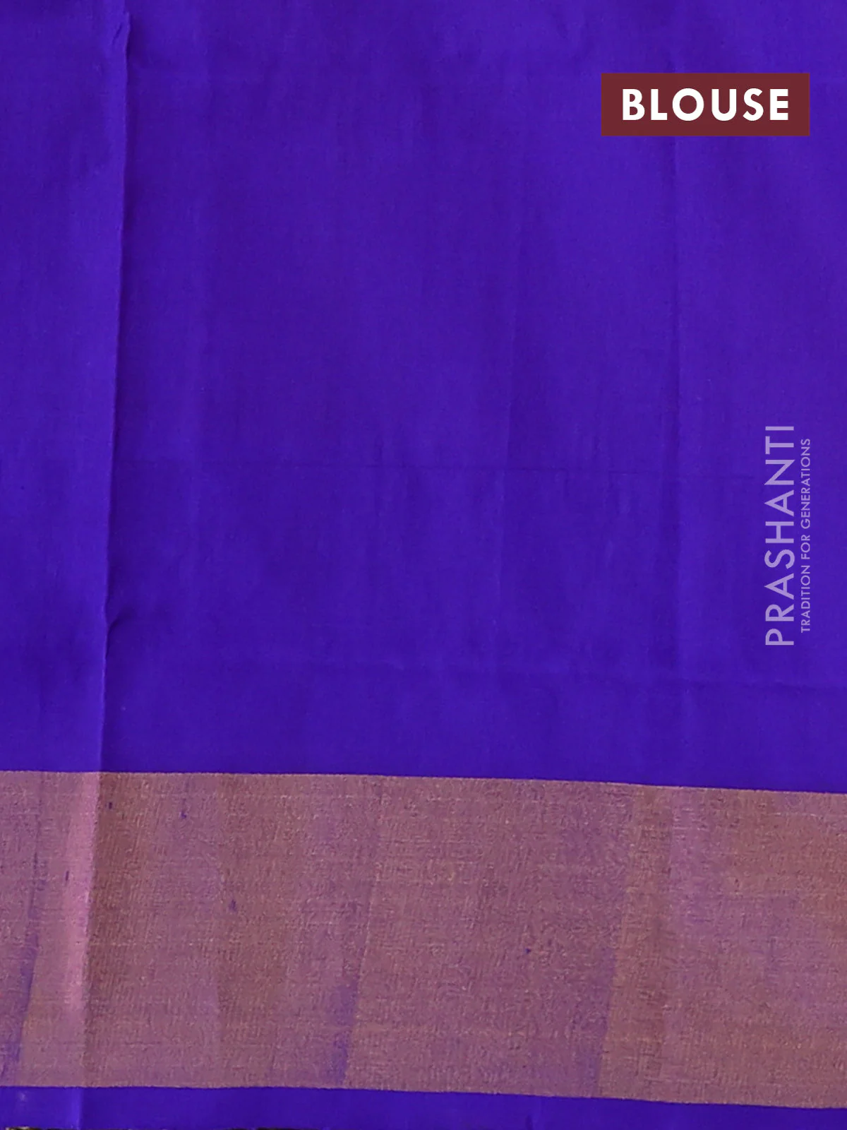Pure uppada silk saree dual shade of pinkish orange and purple with silver & gold zari butta weaves and zari woven border - Image 3